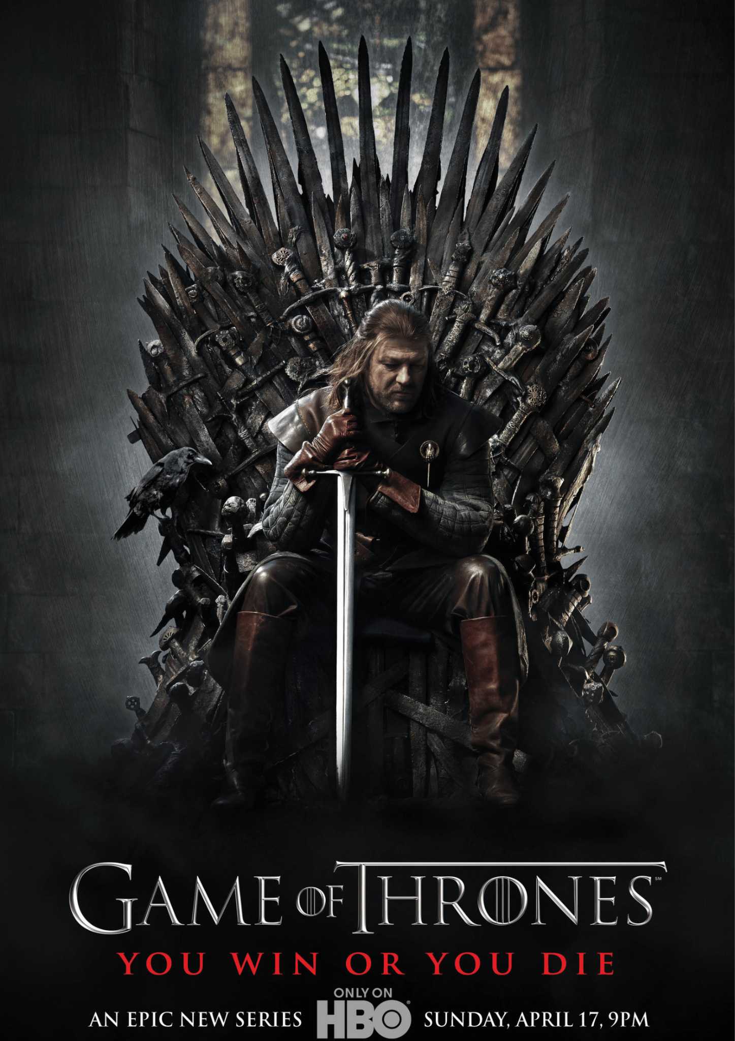 Game of Thrones is an American fantasy drama television series created by David Benioff and D. B. Weiss for HBO. It is an adaptation of A Song of Ice and Fire, a series of fantasy novels by George R. R. Martin, the first of which is A Game of Thrones. The show premiered on HBO in the United States on April 17, 2011, and concluded on May 19, 2019, with 73 episodes broadcast over eight seasons.