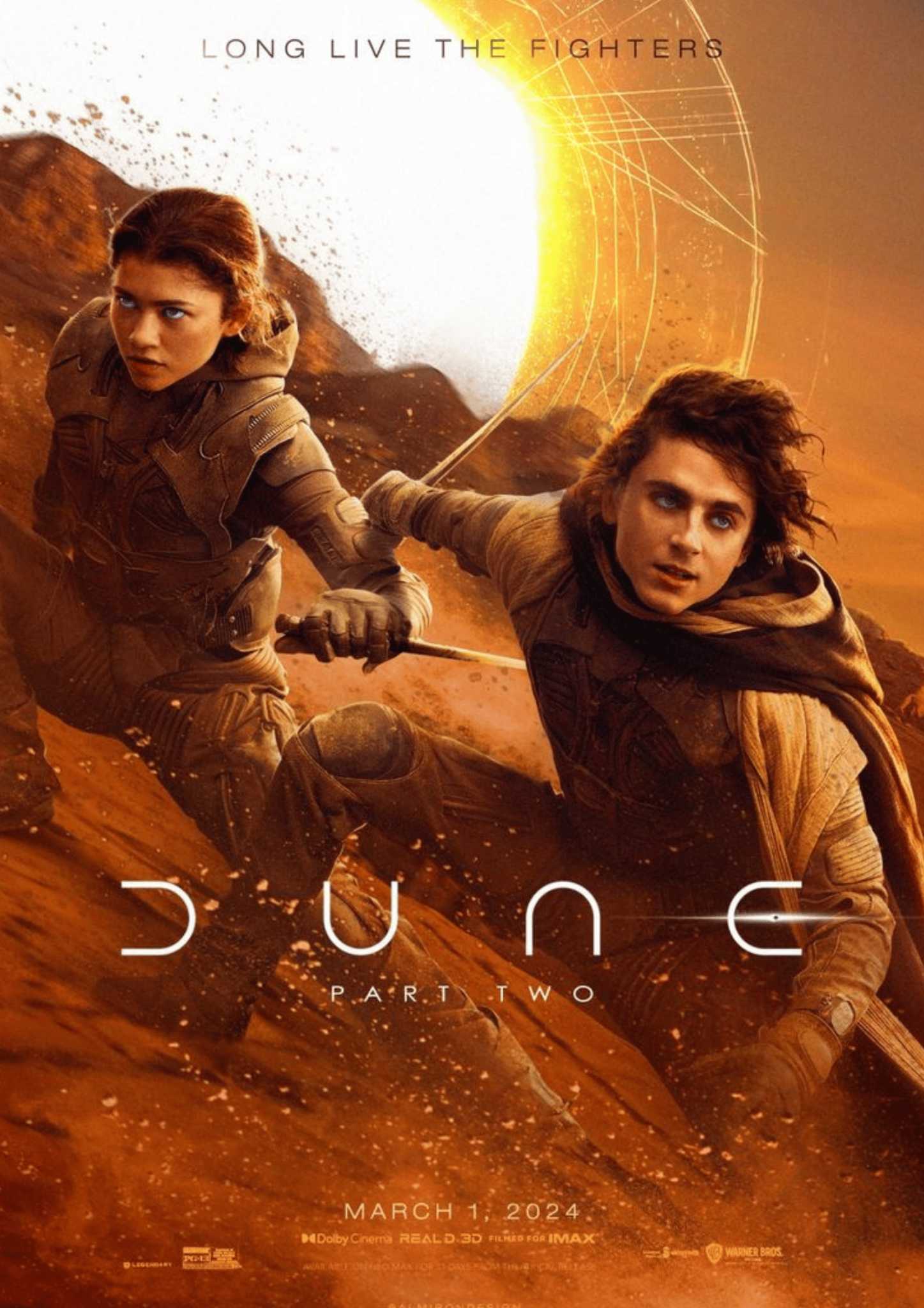 Dune (titled on-screen as Dune: Part One) is a 2021 American epic science fiction film directed and co-produced by Denis Villeneuve, who co-wrote the screenplay with Jon Spaihts, and Eric Roth. It is the first of a two-part adaptation of the 1965 novel by Frank Herbert. Set in the distant future, the film follows Paul Atreides as his family, the noble House Atreides, is thrust into a war for the deadly and inhospitable desert planet Arrakis.