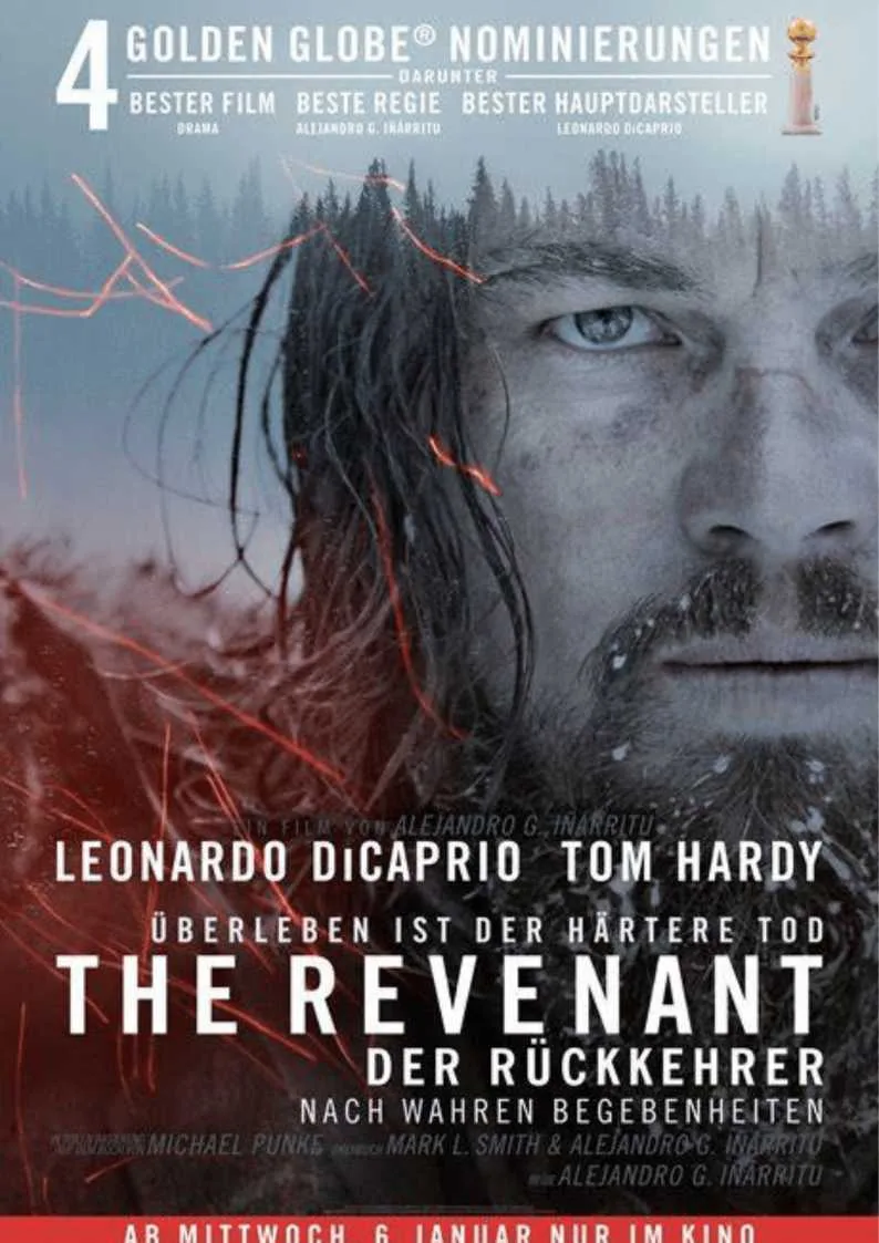 The Revenant ou Le Revenant au Québec est un film américain réalisé, coécrit et coproduit par Alejandro González Iñárritu1, sorti en 2015. Le film est partiellement adapté du roman Le Revenant (2002) de Michael Punke2 et est fondé sur une histoire vraie, celle de l'exploit accompli en 1823 par le trappeur Hugh Glass. The Revenant est le film le plus nommé aux Oscars 2016, avec douze nominations. Il en remporte trois : celui du meilleur réalisateur pour Alejandro González Iñárritu, celui du meilleur acteur pour Leonardo DiCaprio et celui de la meilleure photographie pour Emmanuel Lubezki. Il remporte également trois Golden Globes dans les catégories meilleur film dramatique, meilleur réalisateur et meilleur acteur dans un film dramatique3.